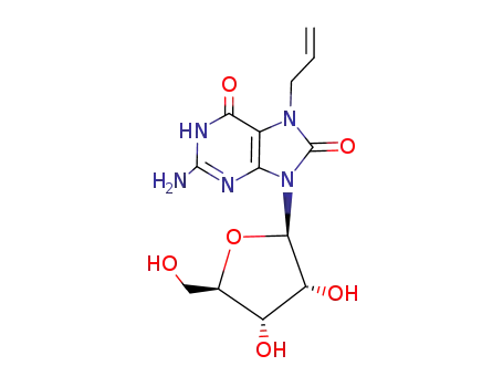 Molecular Structure of 121288-39-9 (7-ALLYL-7 8-DIHYDRO-8-OXOGUANOSINE  95)