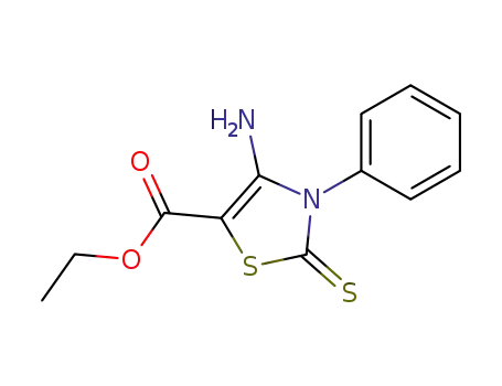 Molecular Structure of 7202-71-3 (4-AMINO-3-PHENYL-2-THIOXO-2,3-DIHYDRO-THIAZOLE-5-CARBOXYLIC ACID ETHYL ESTER)