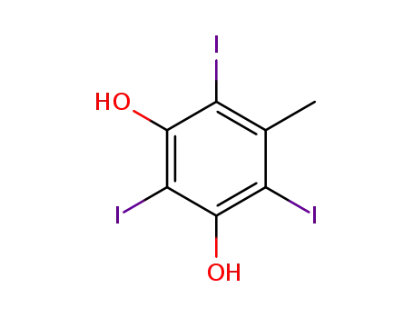 Molecular Structure of 52273-49-1 (2,4,6-Triiodo-5-methylresorcinol)