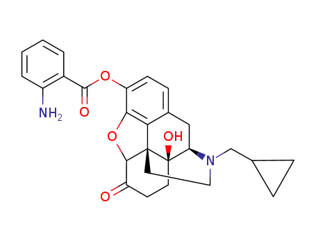Morphinan-6-one, 3-((2-aminobenzoyl)oxy]-17-(cyclopropylmethyl)-4,5-epoxy-14-hydroxy-, (5alpha)-