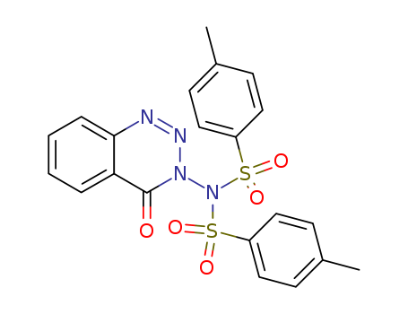 Molecular Structure of 111635-82-6 (Benzenesulfonamide,
4-methyl-N-[(4-methylphenyl)sulfonyl]-N-(4-oxo-1,2,3-benzotriazin-3(4H)
-yl)-)