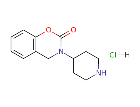 Molecular Structure of 79098-79-6 (2H-1,3-Benzoxazin-2-one,3,4-dihydro-3-(4-piperidinyl)-, hydrochloride (1:1))