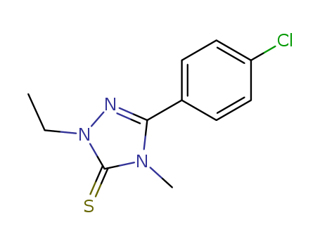 2,4-DIHYDRO-5-(4-CHLOROPHENYL)-2-ETHYL-4-METHYL-3H-1,2,4-TRIAZOLE-3-THIONE