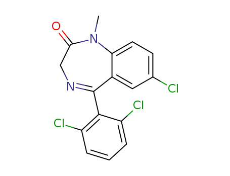 Molecular Structure of 30144-88-8 (2H-1,4-Benzodiazepin-2-one,7-chloro-5-(2,6-dichlorophenyl)-1,3-dihydro-1-methyl-)