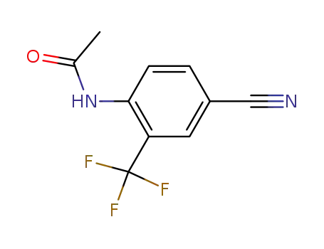 Molecular Structure of 175277-96-0 (4-CYANO-2-(TRIFLUOROMETHYL)ACETANILIDE)