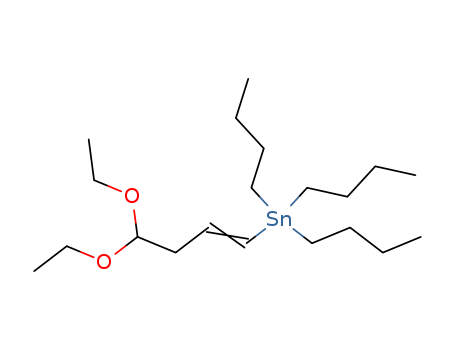 Molecular Structure of 128838-90-4 (Stannane, tributyl(4,4-diethoxy-1-butenyl)-, (E)-)