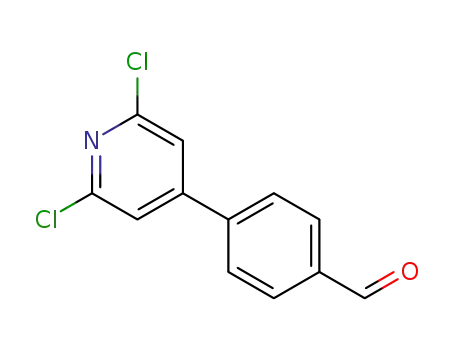 Molecular Structure of 1628606-70-1 (4-(2,6-dichloropyridin-4-yl)benzaldehyde)