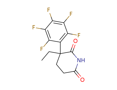 Molecular Structure of 113423-71-5 (2,6-Piperidinedione, 3-ethyl-3-(pentafluorophenyl)-)
