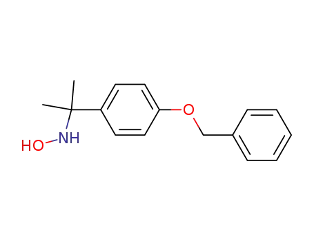 Molecular Structure of 118684-95-0 (N-<1-methyl-1-<4-(benzyloxy)phenyl>ethyl>hydroxylamine)