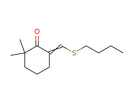 Molecular Structure of 67218-06-8 (Cyclohexanone, 6-[(butylthio)methylene]-2,2-dimethyl-)