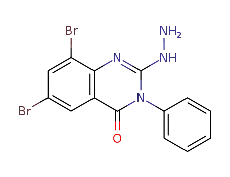 Molecular Structure of 84772-20-3 (2,4(1H,3H)-Quinazolinedione, 6,8-dibromo-3-phenyl-, 2-hydrazone)
