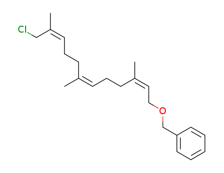 Molecular Structure of 92464-89-6 (Benzene,
[[(12-chloro-3,7,11-trimethyl-2,6,10-dodecatrienyl)oxy]methyl]-, (Z,Z,Z)-)