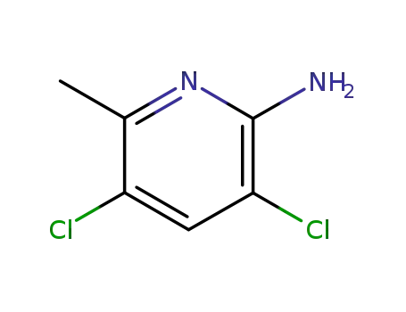Molecular Structure of 22137-52-6 (2-AMINO-3,5-DICHLORO-6-METHYLPYRIDINE)