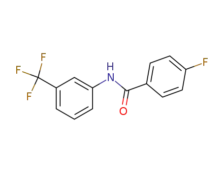 Molecular Structure of 2054-00-4 (4-Fluoro-N-[3-(trifluoroMethyl)phenyl]benzaMide, 97%)