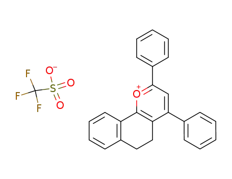 Molecular Structure of 76017-15-7 (2,4-diphenyl-5,6-dihydro-7,8-benzo<h>chromenylium trifluoromethanesulphonate)