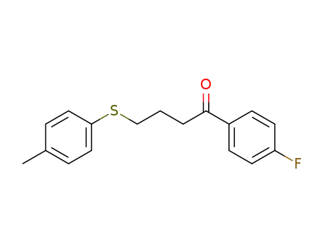 Molecular Structure of 132427-90-8 (1-(4-fluorophenyl)-4-(p-tolylthio)butan-1-one)