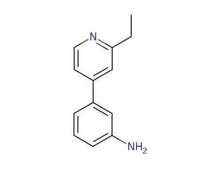 Molecular Structure of 57976-47-3 (Benzenamine, 3-(2-ethyl-4-pyridinyl)-)