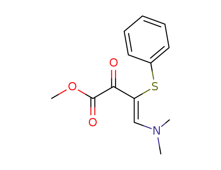 Molecular Structure of 115412-99-2 (Methyl 4-dimethylamino-2-oxo-3-phenylthio-3-butenoate)