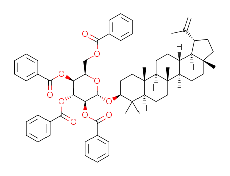 Molecular Structure of 1620782-32-2 (3β-(2,3,4,6-tetra-O-benzoyl-α-D-idopyranosyloxy)lup-20(29)-ene)