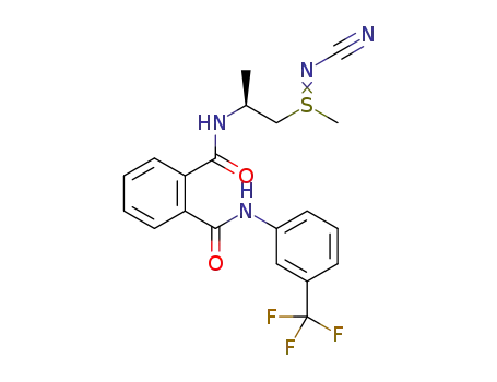 Molecular Structure of 1504567-11-6 ((S,R)-N<SUP>2</SUP>-(1-(N-cyano-S-methylsulfinimidoyl)propan-2-yl)-N<SUP>1</SUP>(3-(trifluoromethyl)phenyl)phthalamide or (S,S)-N<SUP>2</SUP>-(1-(N-cyano-S-methylsulfinimidoyl)propan-2-yl)-N<SUP>1</SUP>(3-(trifluoromethyl)phenyl)phthalamide)