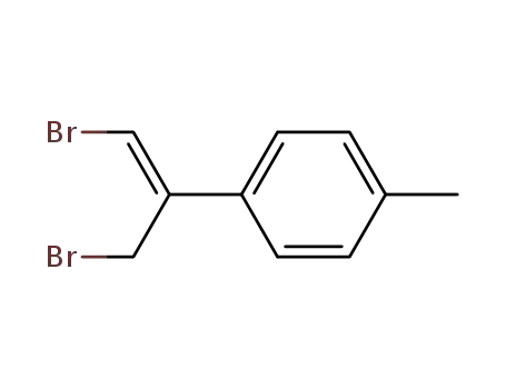 Molecular Structure of 78425-36-2 (Benzene, 1-[2-bromo-1-(bromomethyl)ethenyl]-4-methyl-, (Z)-)