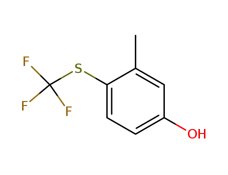 Molecular Structure of 774-71-0 (Phenol, 3-methyl-4-[(trifluoromethyl)thio]-)