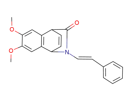 Molecular Structure of 89847-73-4 (1,4-Ethenoisoquinolin-3(2H)-one,
1,4-dihydro-6,7-dimethoxy-2-(2-phenylethenyl)-, (E)-)