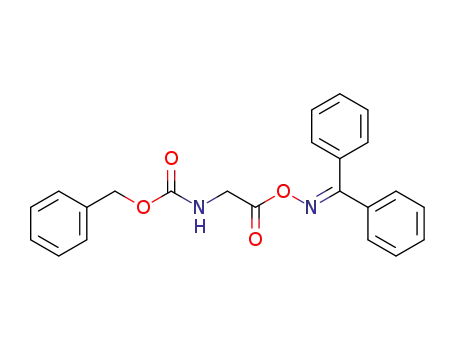 Molecular Structure of 87974-67-2 (Carbamic acid, [2-[[(diphenylmethylene)amino]oxy]-2-oxoethyl]-,
phenylmethyl ester, (E)-)