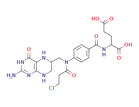 Molecular Structure of 80402-39-7 (N-(4-{[(2-amino-4-oxo-1,4,5,6,7,8-hexahydropteridin-6-yl)methyl](3-chloropropanoyl)amino}benzoyl)glutamic acid)