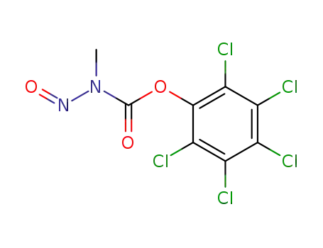 Molecular Structure of 80354-52-5 (Carbamic acid, methylnitroso-, pentachlorophenyl ester)