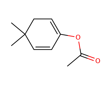 Molecular Structure of 38610-74-1 (1,5-Cyclohexadien-1-ol, 4,4-dimethyl-, acetate)