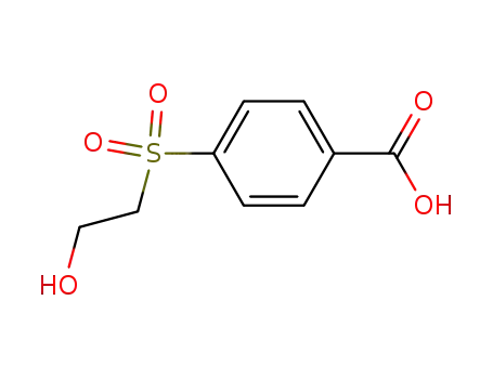 Molecular Structure of 7180-09-8 (Benzoic acid, 4-[(2-hydroxyethyl)sulfonyl]-)