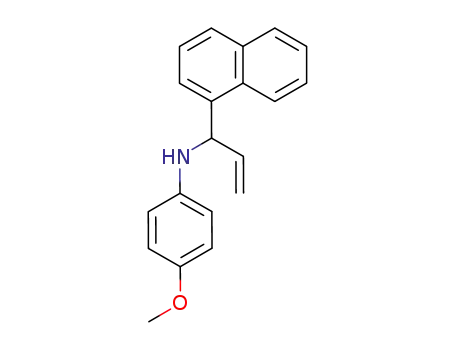 Molecular Structure of 136214-29-4 ((4-Methoxy-phenyl)-(1-naphthalen-1-yl-allyl)-amine)