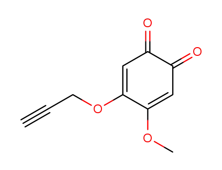 Molecular Structure of 113967-33-2 (3,5-Cyclohexadiene-1,2-dione, 4-methoxy-5-(2-propynyloxy)-)