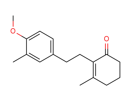 Molecular Structure of 123083-82-9 (2-Cyclohexen-1-one, 2-[2-(4-methoxy-3-methylphenyl)ethyl]-3-methyl-)