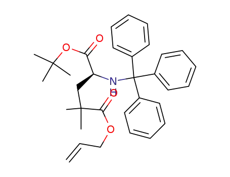 Molecular Structure of 158805-11-9 (L-Glutamic acid, 4,4-dimethyl-N-(triphenylmethyl)-, 1-(1,1-dimethylethyl)
5-(2-propenyl) ester)