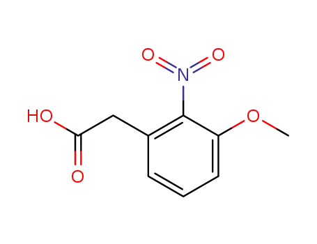 Molecular Structure of 20876-31-7 (Benzeneacetic acid, 3-methoxy-2-nitro-)