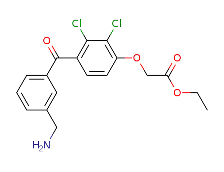 Molecular Structure of 92270-72-9 (Acetic acid, [4-[3-(aminomethyl)benzoyl]-2,3-dichlorophenoxy]-, ethyl
ester)