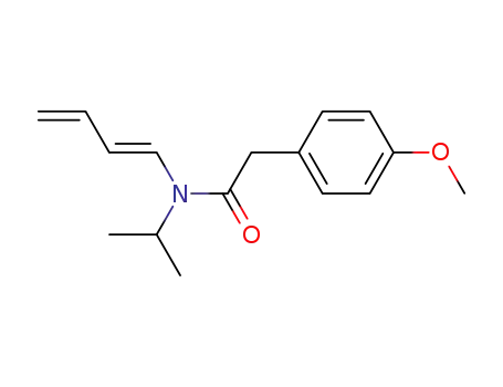 Molecular Structure of 182557-39-7 (Benzeneacetamide, N-1,3-butadienyl-4-methoxy-N-(1-methylethyl)-,
(E)-)