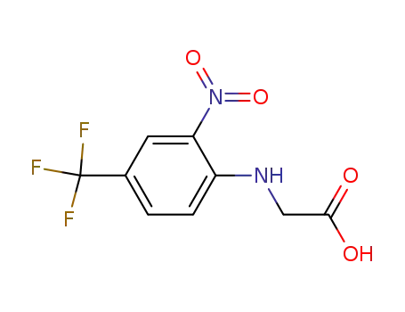 Molecular Structure of 1428-53-1 ((2-NITRO-4-TRIFLUOROMETHYL-PHENYLAMINO)-ACETIC ACID)