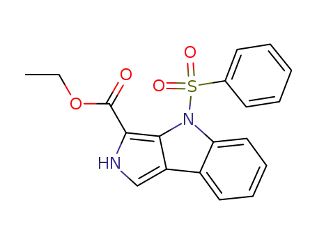 Molecular Structure of 182258-03-3 (ETHYL 8-BENZENESULFONYL-2,8-DIHYDRO-2,8-DIAZA-CYCLOPENTA[A]INDENE-1-CARBOXYLATE)