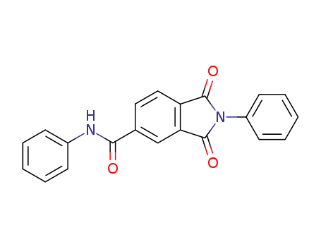 Molecular Structure of 3348-10-5 (1,3-dioxo-N,2-diphenyl-2,3-dihydro-1H-isoindole-5-carboxamide)