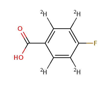 Molecular Structure of 93111-25-2 (4-FLUOROBENZOIC-D4 ACID)