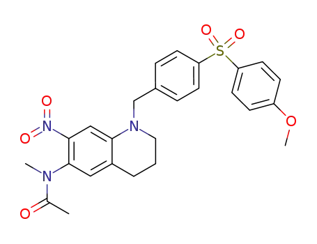 Acetamide,
N-methyl-N-[1,2,3,4-tetrahydro-1-[[4-[(4-methoxyphenyl)sulfonyl]phenyl]
methyl]-7-nitro-6-quinolinyl]-