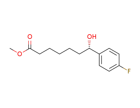 Molecular Structure of 156558-16-6 (methyl (S)-7-(4-fluorophenyl)-7-hydroxyheptanoate)