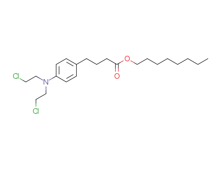Molecular Structure of 77063-12-8 (octyl 4-{4-[bis(2-chloroethyl)amino]phenyl}butanoate)