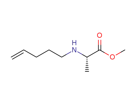 Molecular Structure of 195310-87-3 (L-Alanine, N-4-pentenyl-, methyl ester)