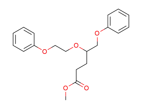 Molecular Structure of 182416-59-7 (Pentanoic acid, 5-phenoxy-4-(2-phenoxyethoxy)-, methyl ester)