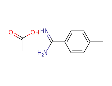 Molecular Structure of 125772-50-1 (Benzenecarboximidamide, 4-methyl-, monoacetate)
