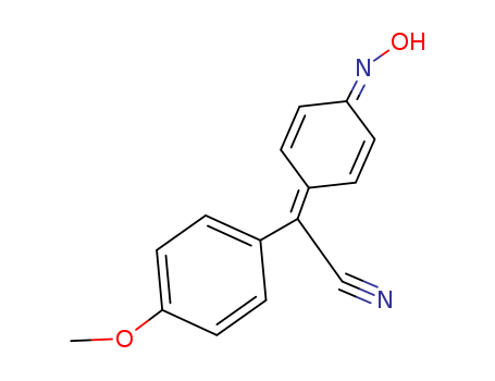 Benzeneacetonitrile, a-[4-(hydroxyimino)-2,5-cyclohexadien-1-ylidene]-4-methoxy- cas  3122-39-2